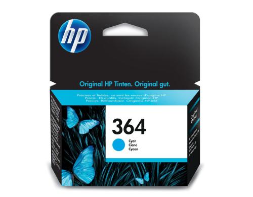 HP Tinte Nr. 364 - Cyan (CB318EE) 3ml, Seitenkapazität ~ 300 Seiten