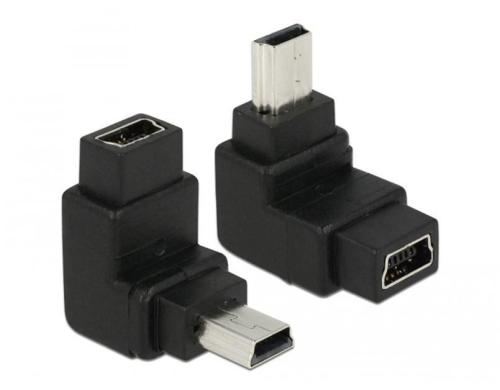 USB Adapter Mini-B zu Mini-B, 90° gewinkelt Mini-B/Buchse zu Mini-B Stecker