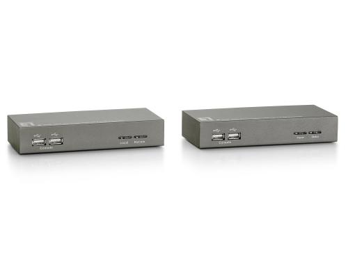 LevelOne KVM-9006: Cat.5 KVM-Extender USB, VGA, 1280x1024, 150m, Lokal+Remote