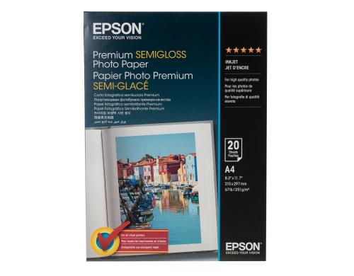 Epson Premium semigl. Photo Paper A4 251g, 20 Blatt, S041332