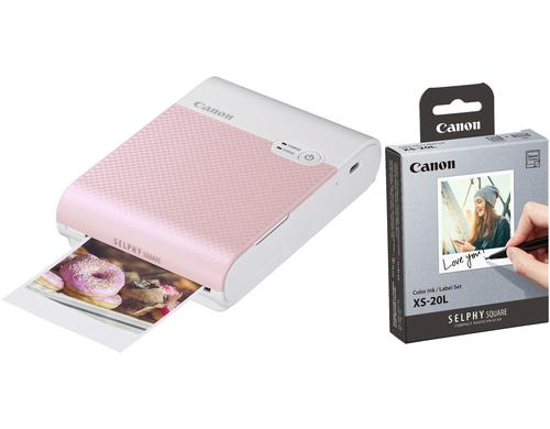 Canon Selphy QX10, 287x287dpi,WLAN,Pink Gratis Tinten- und Papierset XS-20L