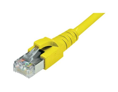 Dätwyler Patchkabel: S/FTP, 0.5m, gelb Cat.6A, AWG26, 10Gbps, 500MHz