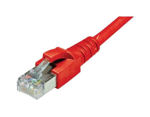 Dätwyler Patchkabel: S/FTP, 0.5m, rot Cat.6A, AWG26, 10Gbps, 500MHz