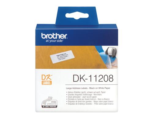 Brother P-touch DK-11208 Adress-Etiketten (standard) 400Stk./Rolle 38x90mm
