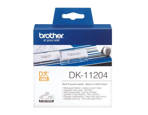 Brother P-touch DK-11204 Mehrzweck Etiketten 400Stk./Rolle 17x54mm