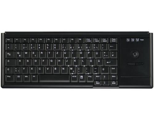 Active Key Tastatur AK-4400TU mit optischem Trackball 1000dpi, USB, schwarz