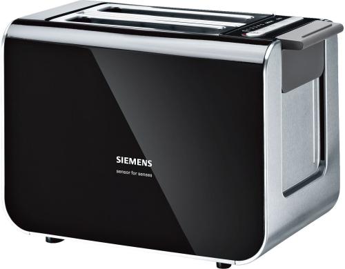 Siemens Toaster, Edelstahl, schwarz 2-Scheiben, Quarzglas-Heizung