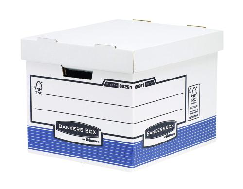 Fellowes Bankers Prima Standard Archivbox 12 für 10 Stk.,blau/weiss,333 x 285 x 390mm