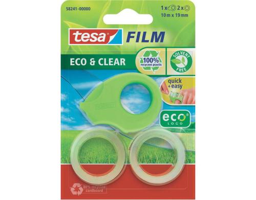 Tesa Eco&Clear Mini Abroller ecoLogo ink. 2 Rollen 19 mmx10m