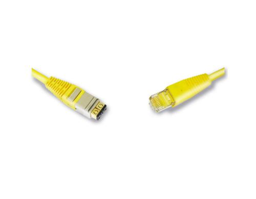 BKS HomeNet Patchkabel 3.0m, 2x2 MMC auf RJ45 Stecker, S/FTP, gelb/gelb