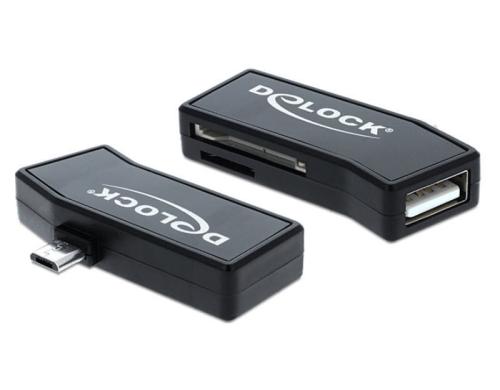 DeLock 91730 Micro USB OTG Card Reader 1x USB-A Buchse, OTG Funktion erforderlich