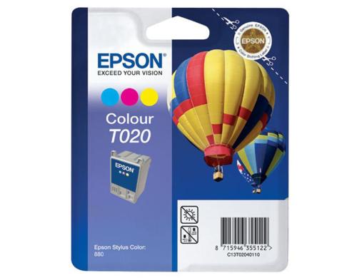 Tinte Epson T020401 farbig, 300 Seiten zu Stylus Color 880