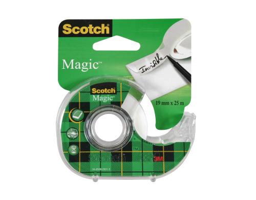 3M Scotch Magic unsichtbar 19mmx25m Handabroller mit 1 Rolle