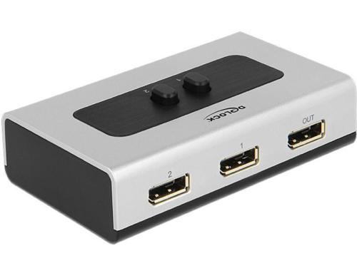 Delock 2Port Displayport Switchbox Ein Monitor/Beamer an 2 PCs, manuell