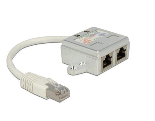 Delock RJ45 ISDN Anschlussverdoppler 2xISDN ermöglicht 1  Kabel für 2xISDN Anschluss