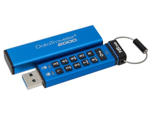 Kingston DataTraveler 2000 Keypad, 16GB USB3.0, 256bit-AES, Chiffrierungs-Schlüssel