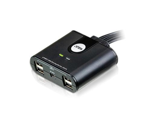Aten USB 2.0 Sharing Switch: 4 Port 4 PC's teilen sich 4 USB Gerät