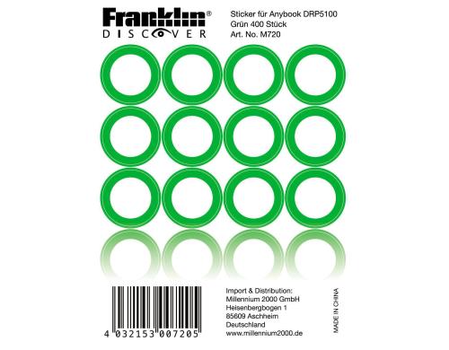 Franklin Sticker grün für AnyBook DRP-5100 400 Stück