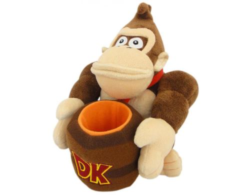 Nintendo Plüsch Donky Kong mit Fass, 23cm 