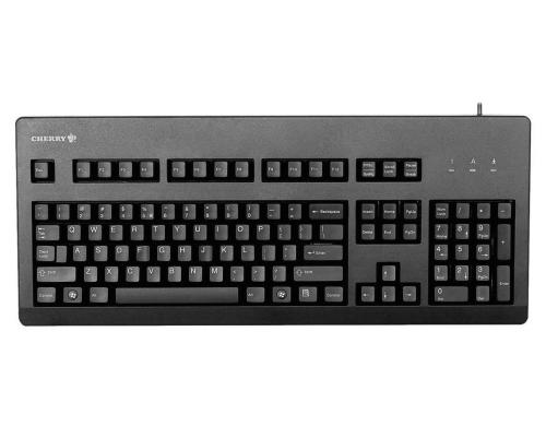 Cherry Tastatur G83-6104LUNEU, USB schwarz US Layout mit Euro Taste