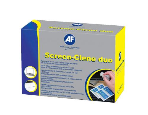 AF Reinigungstücher, Screen-Clene-Duo 20Paar antistatische nass/trockene Tücher