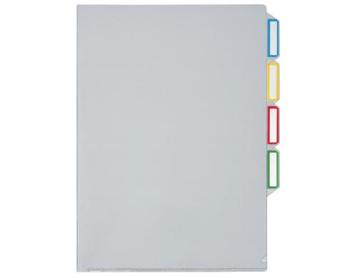 Kolma Sichtmappen mit Unterteilungen A4 KolmaFlex 4 Tabs, farblos