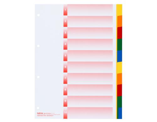 Kolma Register A4 KolmaFlex blanko 10-teilig, mehrfarbig / rainbow