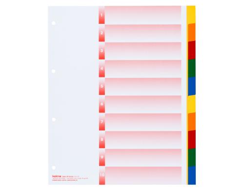 Kolma Register A4 XL KolmaFlex blanko 10-teilig, mehrfarbig / rainbow