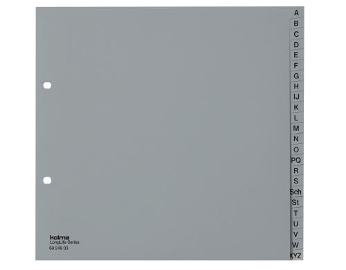 Kolma Register LongLife A4 A-Z teildeckend grau
