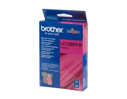 Tinte Brother LC-1100HYM, magenta zu allen A3 Geräten, 750 Seiten?5% Deckung