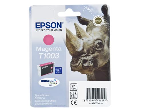 Tinte Epson C13T100340 magenta, 11.10ml zu Stylus Office SX600FW/ B40, 815 Seiten