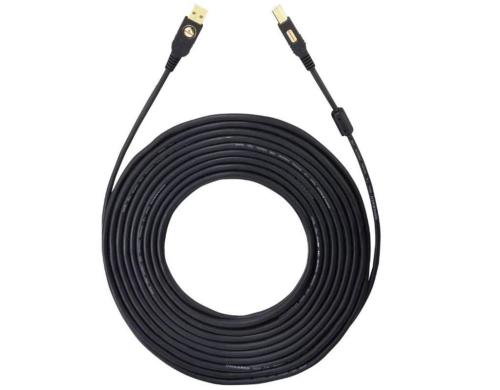 Oehlbach hochwertiges USB-Kabel: 1.5 Meter USB2.0, Typ A-B, vergoldet, Vollschirmung