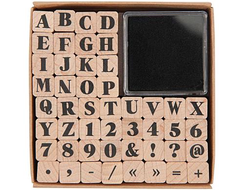 Rico Design Stempel Buchstaben ABC und Zahlen, 1 x 1 cm pro Stempel