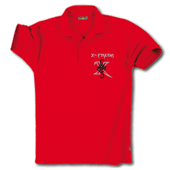 Hochwertiges Polo-Shirt mit X-Fresh energy Stickerei hinten und vorne / Grösse rot / L / 100% Baumwolle