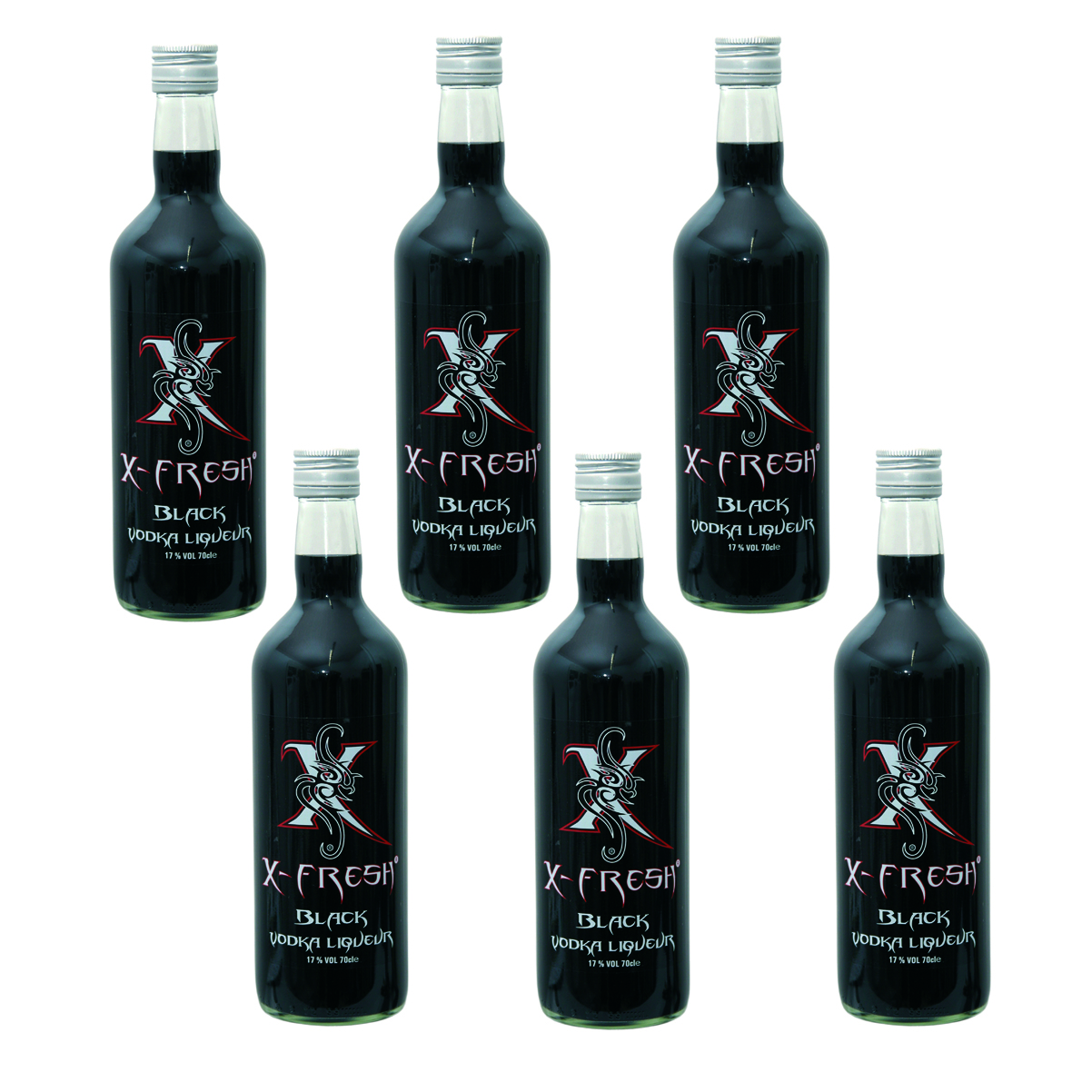 X-Fresh Vodka Black  6 x 0.7 Ltr. (6er-Box) 17 Vol. / Verkauf nur ab 18 Jahren / Kein Export 