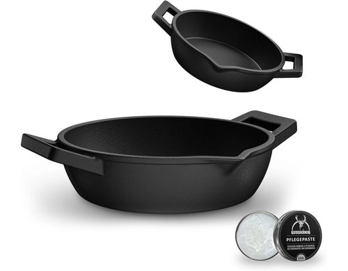 Eingebrannte runde Mini-Pfanne 2 set