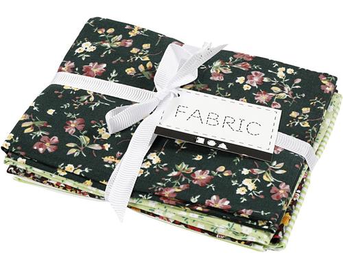 Creativ Company Stoffpaket Patchwork grün 45 x 55 cm, 10 g/qm, 4 Stück