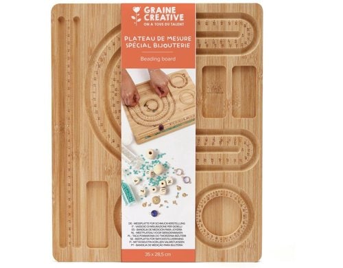 Graine Schmuck Messplatte Holz, 35 x 28.5 cm