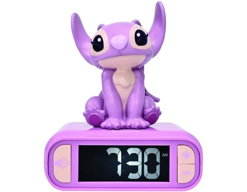 Lexibook Wecker mit 3D Nachtlicht Angel Stitch, mit besonderen Klingeltönen