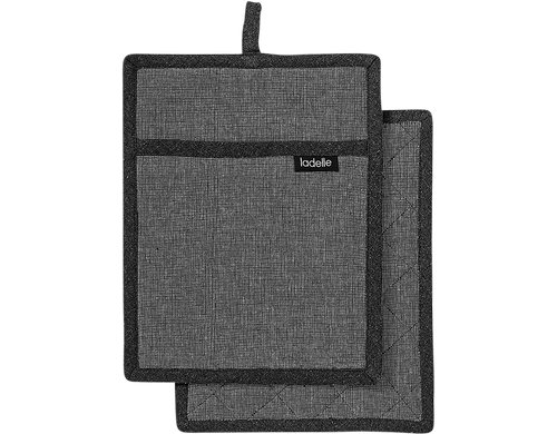 LADELLE Topflappen Eco Recycled charcoal 19x24 cm 2 Stk.