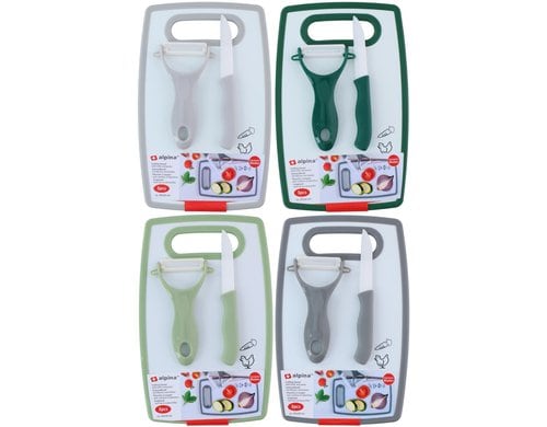 Alpina Sparschäler mit Messer, assortiert 25x16x1.2 cm, 252g, PP/CE Shk/Inl