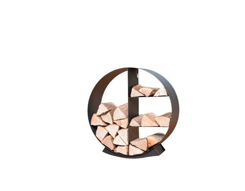 Kaminholzregal Hestia schwarz