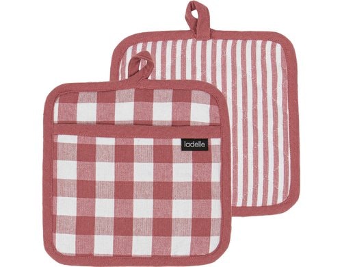 LADELLE Topflappen Eco Gingham blush 21x21 cm 2 Stk.