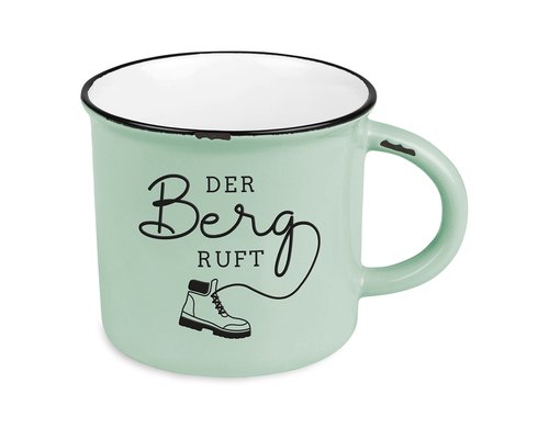 Grafik Werkstatt Becher Vintage Bergglück Der Berg ruft