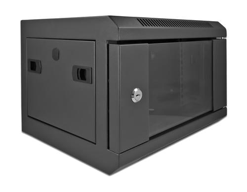 Delock 10 Netzwerkschrank mit Glastür 4 HE schwarz
