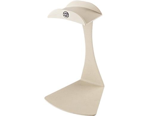 K&M 16075 Kopfhörer Tischstativ Beige sand-beige, gummierte Auflage