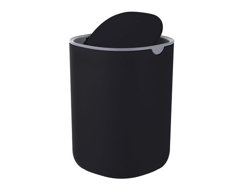 relaxdays Tischabfalleimer Mini 1.5 Liter, Schwarz
