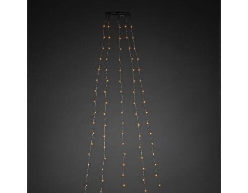 Konstsmide LED Baummantel 300 x Lampen L: 3m, 5 Stränge mit je 60 bernstein LED