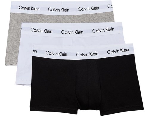 Calvin Klein 3P Low Rise Trunk Black/White/Grey Heather, XL