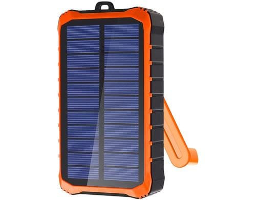 4smarts Solar-Powerbank Prepper 12.000mAh, Solarpanel oder Handkurbel